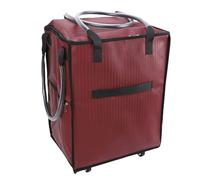 Haofy Bolsa de Mano con Ruedas, Carrito de Compras Reutilizable Plegable con Ruedas, Carrito de Compras Multifuncional de Gran Capacidad para Viajes, Lavandería (borgoña)
