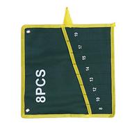 Haofy Bolsa organizadora de Llaves de 1 Pieza, Bolsa de Almacenamiento de Herramientas de Llave Inglesa Enrollable Verde, Lona Duradera 6/8/10/12/14/25 Bolsillos(8PCS)