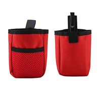 Haofy Bolsa para Golosinas para Perros, Tela Oxford 600D, 3,5 X 1,5 X,1 Pulgadas, Bolsa de Entrenamiento Portátil con Gancho y Bucle (Rojo)
