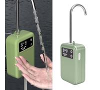 Haofy Bomba de Oxígeno de Agua Eléctrica USB Portátil con Luz, Bomba de Tanque de Peces de Acuario con Detección Inteligente para Cubo de Cebo de Pesca, Camping y Al Aire Libre