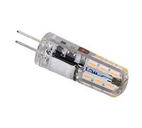 Haofy Bombilla G4 Bombilla LED de Silicona 2W 200LM AC DC 12V 24LED 360 Grados Debajo del Gabinete Reemplazo de Luz de Disco para Lámparas de Araña Iluminación Decorativa Blanco Frío (Blanco cálido)