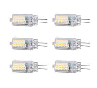 Haofy Bombilla G4, Luz LED de bajo Consumo, Luz Blanca Cálida, 3W, para Lámpara de Pared, Lámpara de Mesa, Paquete de 6, 12V (Blanco cálido 2700K-3000K)