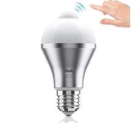 Haofy Bombillas Con Sensor de Movimiento PIR, E26 E27 Bombilla de Luz de Seguridad, 9W 6lm, Bombilla del Sensor para Puerta de Entrada, Balcón, Garaje, Escaleras y Jardín, frío