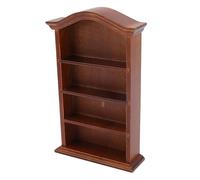 Haofy Bookcase de Casa de Muñecas en Miniatura Hecha a Mano 1:12 Skala 4 -Tier -Mini Puppenhaus Librería para Configuraciones de Casas de Muñecas Boxeo de Habitaciones, Madera de Abedul