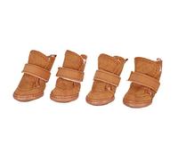 Haofy Botas para Perros, Material de Goma de Felpa Cálido, Ajuste Cómodo para Mascotas Pequeñas y Medianas, Suela Antideslizante, Paseos en la Nieve en Invierno, Protección Interior Al Aire Libre (3