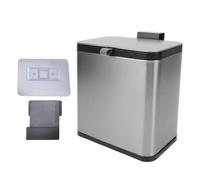 Haofy Bote de Basura, Bote de Basura de Acero Inoxidable de 3 Litros con Tapa, Diseño Silencioso y Que Ahorra Espacio para Baños, Lavadero, Cocinas, Oficinas, Habitaciones para Ni