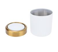Haofy Bote de Basura para Escritorio, Cubo de Basura con Tapa Abatible Duradero de Acero Inoxidable para Baño de Oficina en Casa, Acero Inoxidable 304 (WHITE)