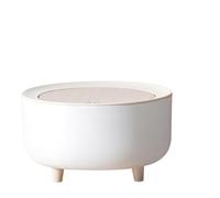 Haofy Bote de Basura Pequeño con Tapa con Sello de Olor para Escritorio de Dormitorio para el Hogar 2 Litros PP ABS Azul (Versión mini blanca)