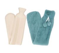 Haofy Botella de Agua Caliente de Goma de 2000 Ml con Funda de Felpa Suave para Calentar la Cama y Aliviar el Dolor - 72 Cm de Gran Capacidad Más de 3 Horas de Retención de Calor para Comodidad de