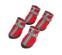 Haofy Botines para Perros de Suela Suave, Goma Impermeable y Transpirable con Tiras Reflectantes, Zapatos de Exterior Duraderos y Ligeros para Perros (4#)