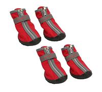 Haofy Botines para Perros de Suela Suave, Transpirables, Impermeables, de Goma, Antideslizantes, Zapatos para Exteriores para Perros Activos con Tiras Reflectantes, Excelente Tracción, Parte