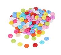 Haofy Botones de Flores, 200 Piezas, Colores Vibrantes, Plástico Premium, Botones de Costura Decorativos para Reparación de Ropa, Proyectos de Manualidades, Decoración de Telas