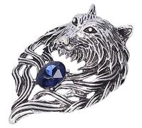 Haofy Broche de Cabeza de León Pin de Solapa con Patrón de Animales Retro para Abrigo de Traje de Hombre, Decoración de Ropa de Aleación de Zinc para Ramillete de Fiesta y Eventos (Silver)