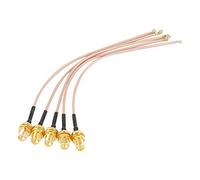 Haofy Cable Coaxial RF Hembra RPSMA de 50Ω, 15cm, Paquete de 5, Diseño Estandarizado para Módulos de Antena de Teléfono Enrutador WIFI