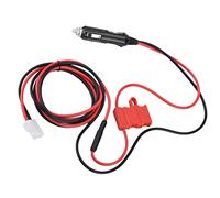 Haofy Cable de Alimentación de CC de 12 V con Fusible Doble de 15 A y 1,5 M de Longitud para Carga de Radio Móvil para Conector en Forma de T /, Negro y Rojo