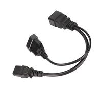 Haofy Cable de Alimentación IEC320 C13 Y C20, Divisor en Y, Diseño Duradero 1 en 2 Salidas para Oficina en Casa, PVC, 12,6 Pulgadas
