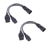Haofy Cable de Conversión de Energía IEC320 C14 a C19 C13 Divisor Y Confiable para Computadoras Portátiles Y Proyectores 32 Cm 2 Piezas