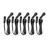 Haofy Cable de Entierro Directo Al Aire Libre, Cables de Extensión para Iluminación de Paisajes, Paquete de 5 Cables de Extensión de bajo Voltaje de 1 M para Uso Doméstico y de Oficina Cable de