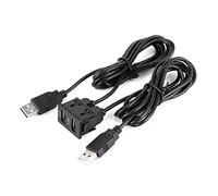 Haofy Cable de Panel USB de 2 Puertos, Adaptador para Tablero de Automóvil de Fácil Montaje Empotrado con Cable de 5 Pies para Vehículos y Motocicletas que Proporciona una Carga Conveniente del