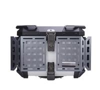 Haofy Caja de Almacenamiento Trasera Multifuncional Plegable para Motocicleta, Cerradura Antirrobo, Impermeabilización de 45L para Entusiastas del Aire Libre (Ti Blanco)