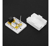 Haofy Caja de Conexiones de Cableado de Redes de un Puerto CAT6, Elegante y Duradera para Información de Escritorio, 2 Piezas para Uso en la Oficina en el Hogar