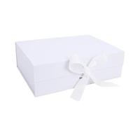 Haofy Caja de Regalo con Cierre Magnético, Caja de Regalo de Lujo, Papel Grueso, Plegable, Diseño Abierto con Lazo de Cinta, Gran Capacidad para el Día de la Madre, Joyería, Perfumes, Cosméticos