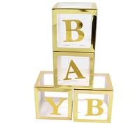 Haofy Caja para Globos de Baby Shower, 25 X 25 X Cm, Diseño Transparente para una Fácil Exhibición de Regalos con Cajas de Globos de Montaje DIY para Decoración de Fiestas, Telón de Fondo de Bodas,