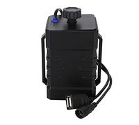 Haofy Caja Portátil de Batería de Litio para Faro de Luz de Bicicleta con Entrada de CC Impermeable, Color Negro