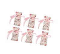 Haofy Cajas de Recuerdos de Boda de 8,5x6,5x2,8 Pulgadas para Joyería, Anillos de Caramelo, Papel de Poliéster, Estilo Retro con Fácil Montaje para Bodas, Despedidas de Soltera, Celebraciones de