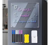 Haofy Calendario Magnético de Acrílico Transparente para Nevera, Pizarra Planificadora Grande de Borrado en Seco de 15,7 X 11,8 Pulgadas para Recordatorios, Tareas y Fiestas de Cumpleaños, Ideal