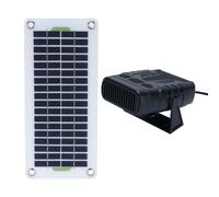 Haofy Calentador Espacial con Panel Solar, Avanzado de Control de Temperatura, Calentador Solar de Silicio Monocristalino de 30 W, Práctico Juego de Caja de Batería para Exteriores y Vida Cotidiana