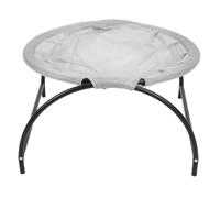 Haofy Cama Tipo Hamaca para Gatos, Estructura de Acero Inoxidable con Capacidad de 200 Libras, Tumbona para Mascotas de Lona de Malla Transpirable para Interiores y Exteriores, Apartamentos (Grey)