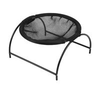 Haofy Cama Tipo Hamaca para Gatos, Estructura de Acero Inoxidable con Capacidad de 200 Libras, Tumbona para Mascotas de Lona de Malla Transpirable para Interiores y Exteriores, Apartamentos (Black)