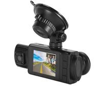 Haofy Camión de Triple Canal Dash Full HD Grabación Trasera Trasera en el Interior, Vigilancia del Modo de Estacionamiento de 24 Horas para la Protección del Automóvil