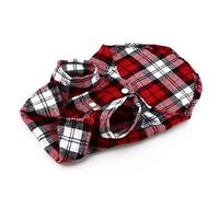 Haofy Camiseta de Solapa a Cuadros para Mascotas Pequeñas, Abrigo para Cachorros, Chaqueta, Disfraz de Gato, Rojo S, Ropa Transpirable y Agradable para la Piel para Jugar y Hacer Ejercicio, Gran