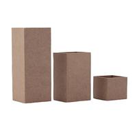 Haofy Candelabros de Madera Rústicos Elegante Decoración del Hogar para Festivales Fiestas Candelabro de Luz de Té con Tablero de Densidad de 3 Piezas para Familiares y Amigos (Orificio de cuadratura)