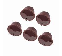 Haofy Cápsulas de café Reutilizables, Cápsulas Recargables, Acero Inoxidable 304 y Filtros de de café PP de Grado Alimenticio, 5 Unidades de 11 G de Capacidad con Cuchara para Usuarios de Máquinas