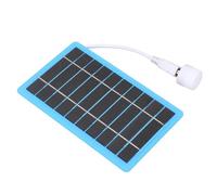 Haofy Cargador de Panel Solar Portátil Eficiente de 5 W y 5 V para Teléfonos y Linternas, Ideal para Acampar, Senderismo, Pesca, Panel Solar ABS Azul