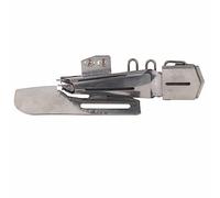 Haofy Carpeta para Máquina de Coser Industrial, Carpeta de Cinta para Máquina de Bloqueo Plano de 2/3 Agujas, Herramienta de Encuadernación Al Bies de 4 Tamaños para Bordes de Prendas, Artesanos,