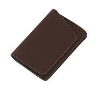 Haofy Cartera de Cuero Minimalista con Monedero y Ranuras para Tarjetas para Efectivo, Tarjetas de Crédito, Titular de Identificación para Hombres y Mujeres para Uso Diario, Bolsillos Pequeños, (Café)