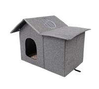 Haofy Casa para Gatos Al Aire Libre, Refugio de Invierno con Tela Resistente Al Agua para un Descanso Cálido y Seco, Diseño Plegable para Varios Gatos de 19.7 X 13 X 16.5 Pulgadas, Ideal para