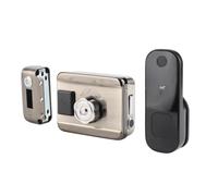 Haofy Cerradura de Cerrojo Inteligente con Huella Digital y WiFi Control de Acceso 6 en 1 para Seguridad del Hogar, Administración Remota a Través de Aplicación, Bloqueo Automático para