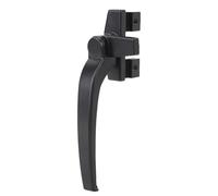 Haofy Cerradura de Manija de Ventana de Aleación de Aluminio Resistente, Juego Completo para Puertas y Ventanas Corredizas, Manija de Ventana de 4 Piezas con Tornillos (BLACK)