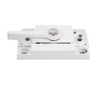 Haofy Cerradura de Marco para Ventana Abatible Tipo Leva, Diseño Antipalanca, Paquete de 2 Cerraduras de Aleación de Zinc y Aluminio para Mayor Seguridad (WHITE)