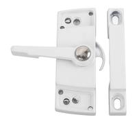 Haofy Cerradura de Marco para Ventana Abatible Tipo Leva, Diseño Antipalanca, Paquete de 2 Cerraduras de Aleación de Zinc y Aluminio para Mayor Seguridad (WHITE)