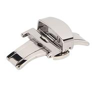 Haofy Cierre de Correa de Reloj, Cierre Ergonómico de Hebilla Desplegable de Reloj Plegable Plateado de Alto Acabado, Acero Inoxidable para el Hogar (dieciséis)