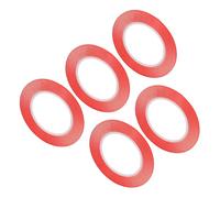 Haofy Cinta Adhesiva de Doble Cara Resistente para Ventana de Teléfono Móvil, Batería de Cámara, Cinta PET Roja de 5 Uds para Dispositivos Digitales (4mm)