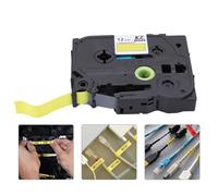 Haofy Cinta de Etiquetado de Cables Cartucho de Cinta de Etiquetas de Plástico de 12 Mm X 8 M para Impresoras Compatibles, Cubierta Transparente, Adhesivo Fuerte Resistente Al Agua y Al Aceite para