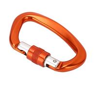 Haofy Clip de Mosquetón D de Alta Carga con Tuerca Antideslizante para Trabajos Aéreos Exploración de Cuevas de Yoga Aérea (Orange)