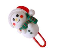 Haofy Clip de Papel Decorativo de la Margarita del Girasol de, Clip Lindo del Metal de la Resina para la Organización de la Oficina y el Uso Escolar (muñeco de nieve)